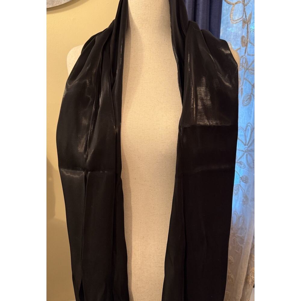 NWT Cejon Satin Sheen Wrap Shawl 72"X 18" Scarf Dressy Versatile Rayon/poly - Picture 2 of 5
